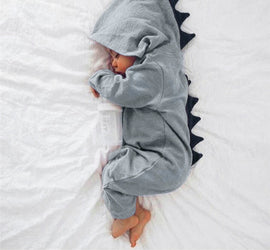 Baby Dinosaur Hooded Romper Jumpsuit