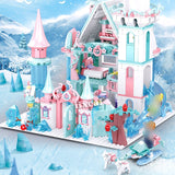 Magical Snow Castle Building Blocks Set