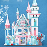 Magical Snow Castle Building Blocks Set