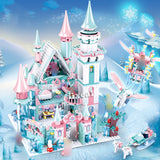Magical Snow Castle Building Blocks Set