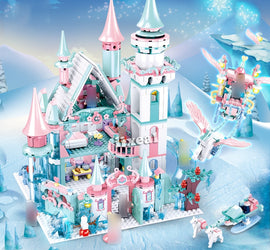 Magical Snow Castle Building Blocks Set