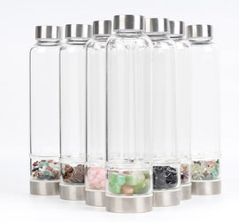 Creative Natural Quartz Crystal Glass Water Bottle