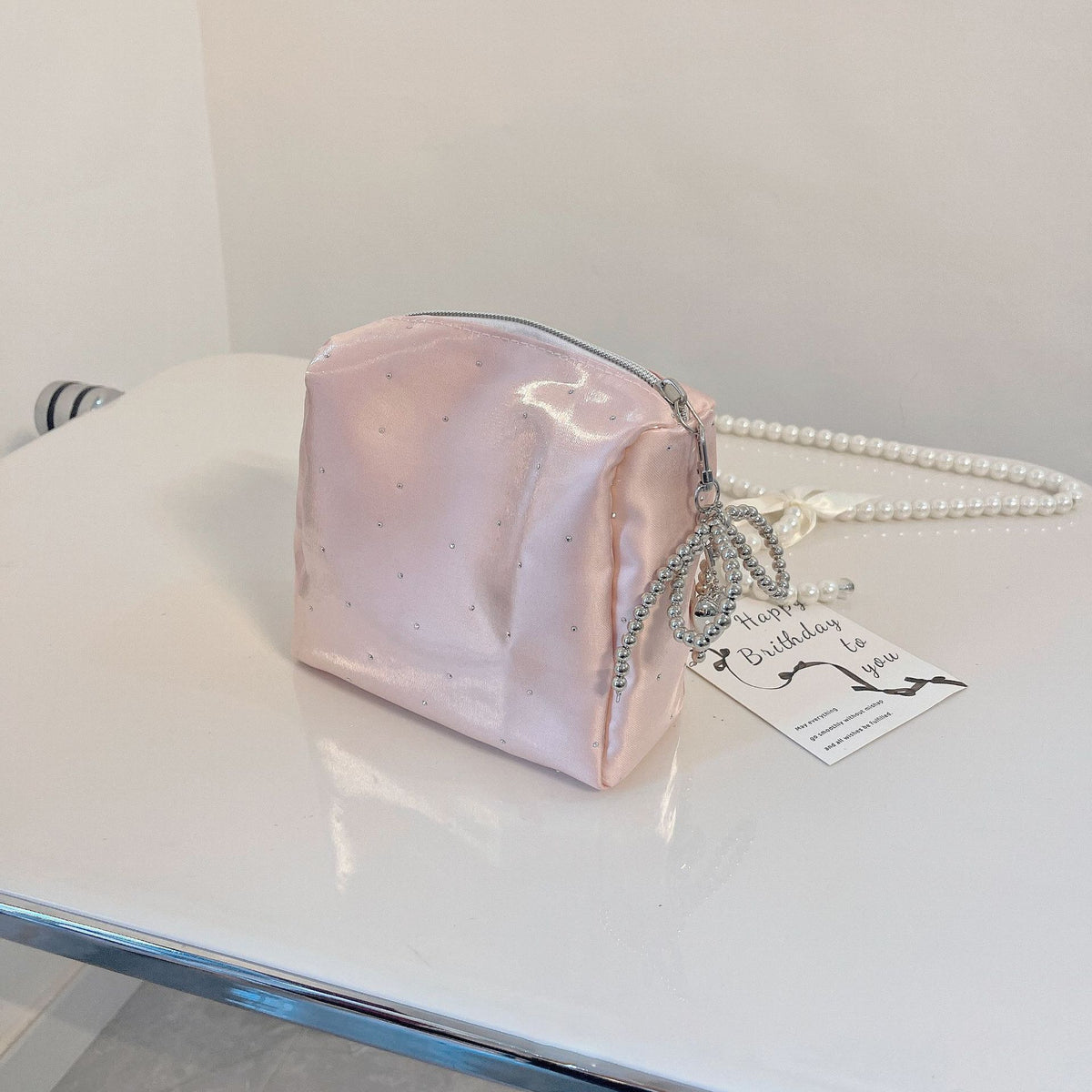 Satin Makeup Bag