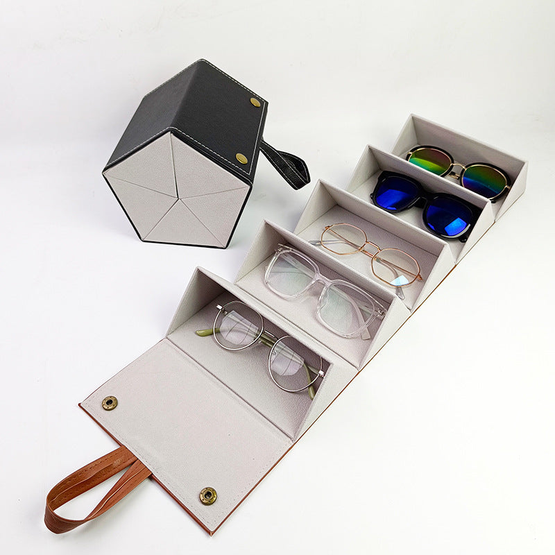 Foldable Multi-Slot Glasses Case