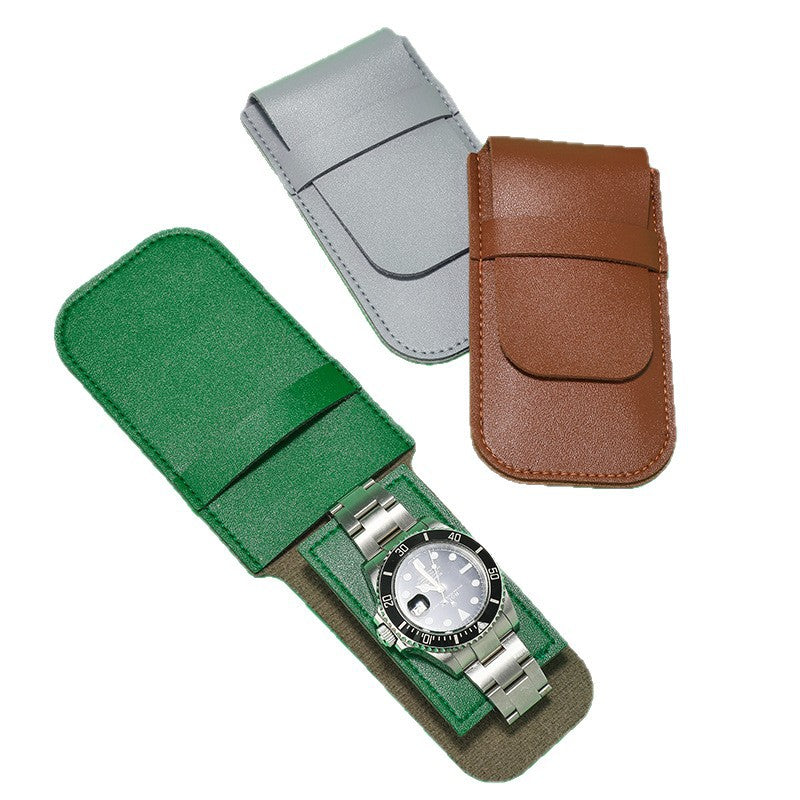 Leather-Look Watch Travel Pouch