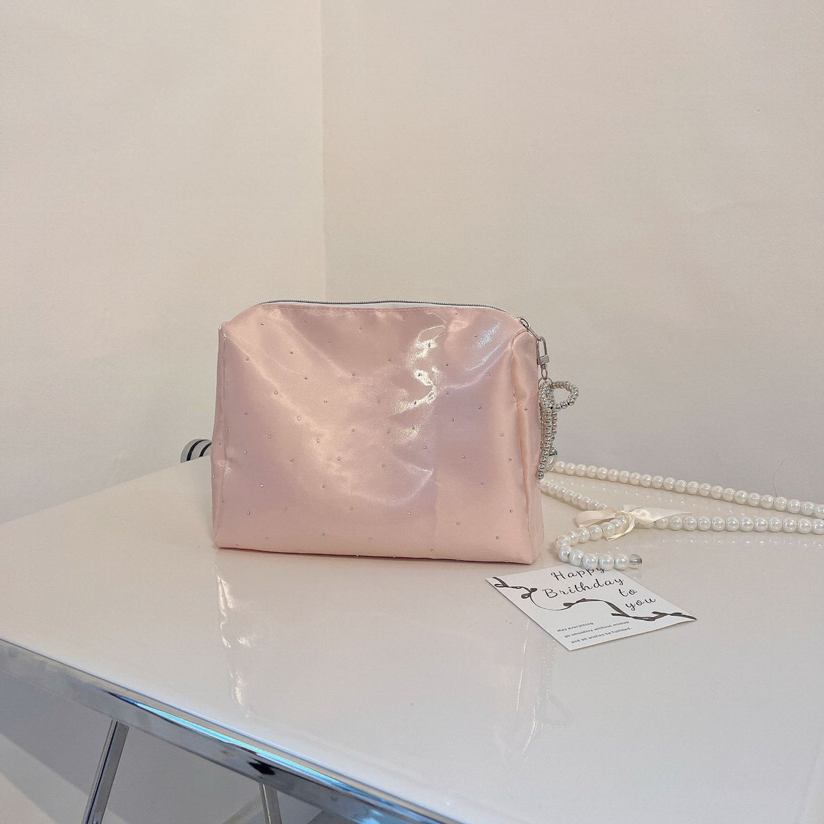 Satin Makeup Bag