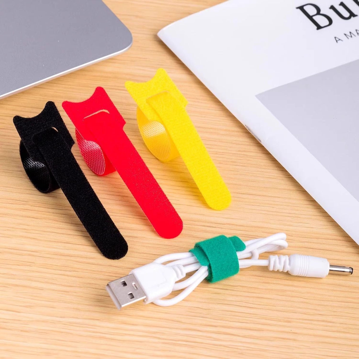 Storage wire manager, winding hub, data cable, cable management, coiled wire harness, cable tie, self-adhesive velcro