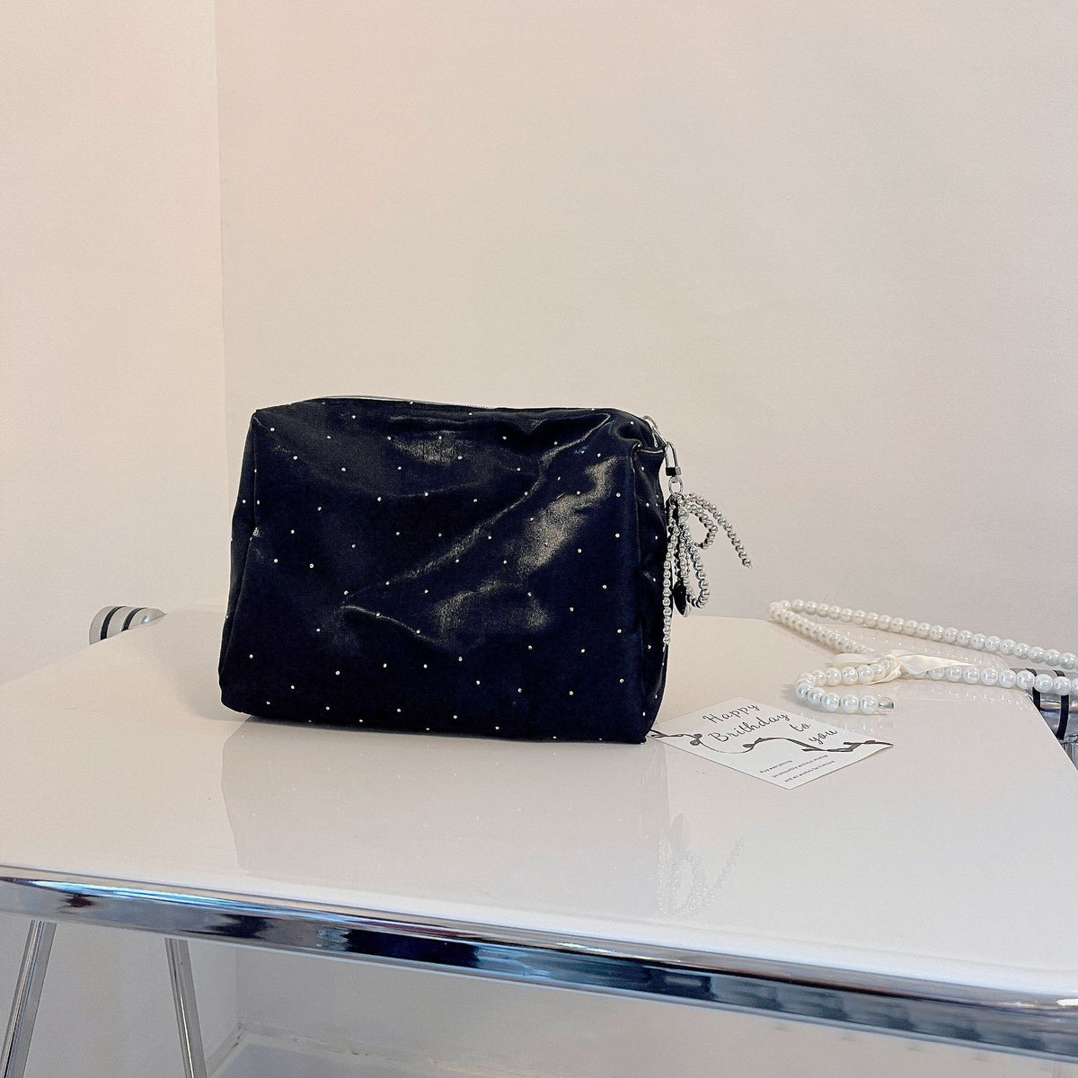 Satin Makeup Bag