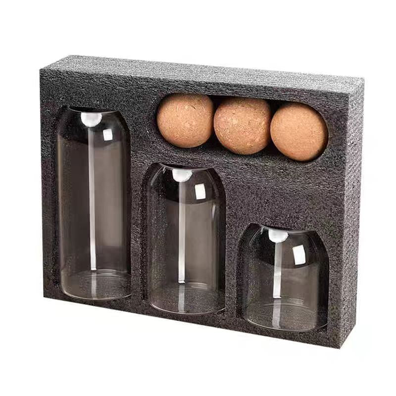 Airtight Glass Storage Jars with Cork Lids