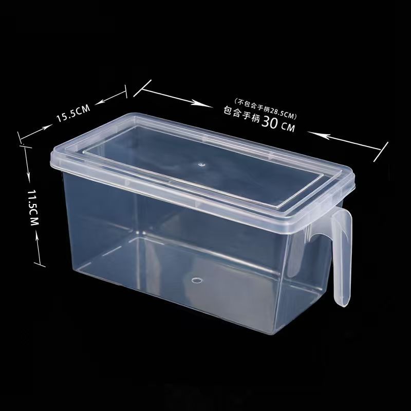 Clear Stackable Fridge & Pantry Bin with Handle