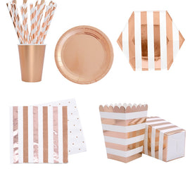 Rose Gold Party Disposable Tableware Set