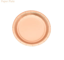 Rose Gold Party Disposable Tableware Set