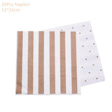 Rose Gold Party Disposable Tableware Set