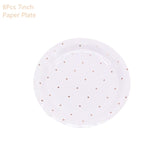 Rose Gold Party Disposable Tableware Set