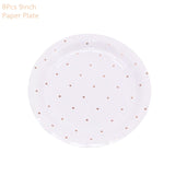 Rose Gold Party Disposable Tableware Set