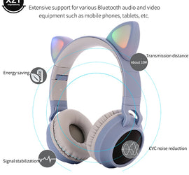 LED Cat Ear Noise Cancelling Headphones