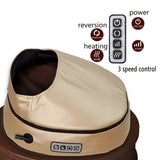 Electric foot massager and heating with fashion leather cover
