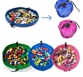 Portable Kids Toy Storage Bag and Play Mat Toys Organizer Bin Practical Storage Bags for Baby