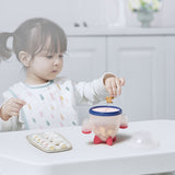 Spill-proof Petal Baby Food Storage Leak-proof Double Handle Silicone Snack Box Infants Feeding Rocket Container Cup