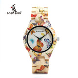 BOBO BIRD Butterflies Ladies Wooden Watch