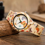 BOBO BIRD Butterflies Ladies Wooden Watch