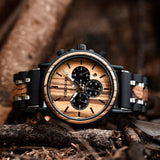 BOBO BIRD Chronograph Wooden Military Watch