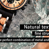 BOBO BIRD Chronograph Wooden Military Watch