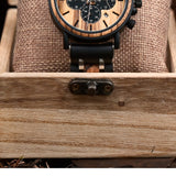 BOBO BIRD Chronograph Wooden Military Watch