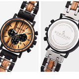 BOBO BIRD Chronograph Wooden Military Watch