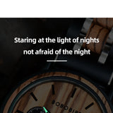 BOBO BIRD Chronograph Wooden Military Watch