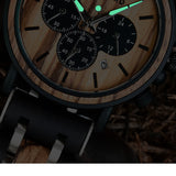 BOBO BIRD Chronograph Wooden Military Watch