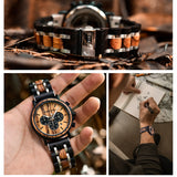 BOBO BIRD Chronograph Wooden Military Watch