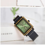 BOBO BIRD Montre Femme Wooden Quartz Watch
