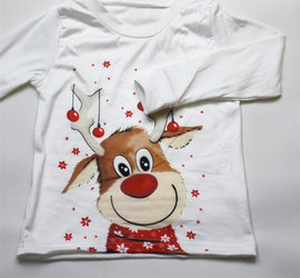 Happy Deer Family Matching Christmas Pajama Set