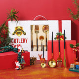 24 PC Nordic Gold Dinnerware Set