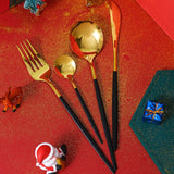 24 PC Nordic Gold Dinnerware Set