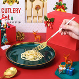 24 PC Nordic Gold Dinnerware Set