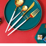 24 PC Nordic Gold Dinnerware Set