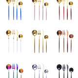 24 PC Nordic Gold Dinnerware Set