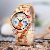 BOBO BIRD Butterflies Ladies Wooden Watch