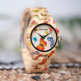 BOBO BIRD Butterflies Ladies Wooden Watch