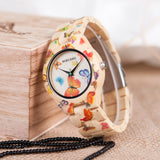 BOBO BIRD Butterflies Ladies Wooden Watch
