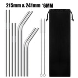 Eco-friendly Reusable, Stainless Steel Drinking Straws