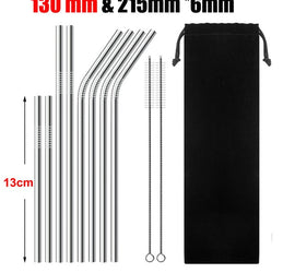Eco-friendly Reusable, Stainless Steel Drinking Straws